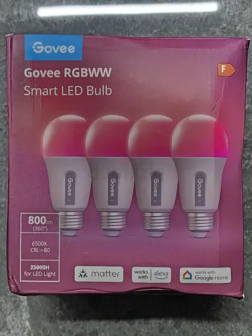 Govee RGBWW Smart LED Bulb (800 lm) - Pack of 4, Works with Alexa/Google