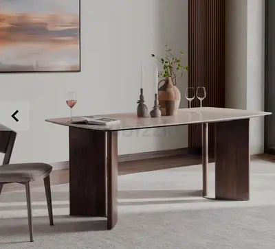 Modern Wooden Rectangular Dining Table
