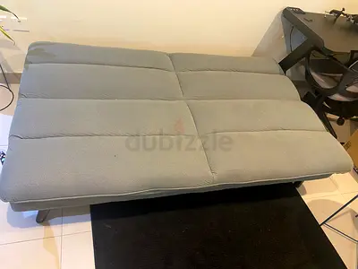 Home Centre grey convertible futon sofa bed - compact and clean
