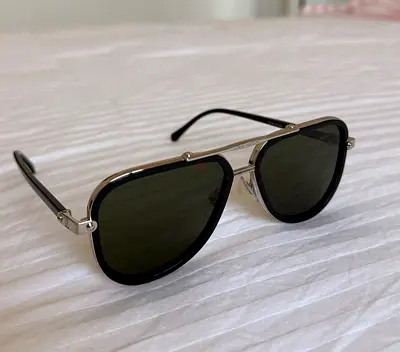 LV Signature Duo Pilot Sunglasses Black silver Luis Vuitton original