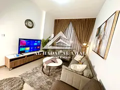 For monthly rent: A room and hall in Al Mamsha at a price inclusive of bills, with a swimming pool,