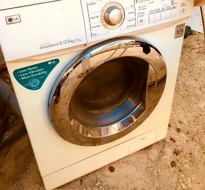 LG Front Load Washer Dryer 5/2.5 kg - Good Working Condition, Gas cylinder full set for 350/-