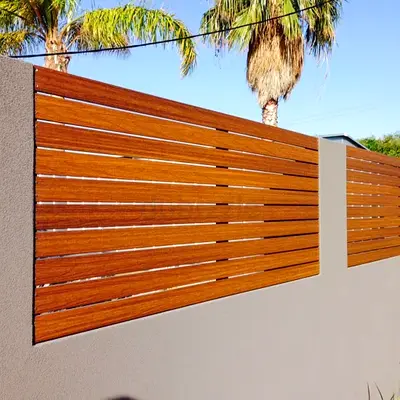 Modern Horizontal Wooden Fence Panels