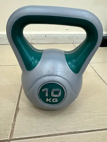 10kg Grey and Green Kettlebell