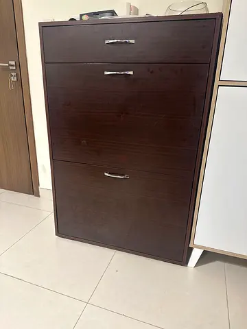 Dark Wood 4-Drawer Chest / Dresser - Good Condition