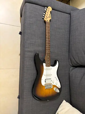 Sunburst Electric Guitar - Fender-Style Stratocaster (Used, Good Condition)