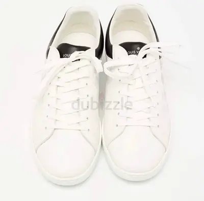 Original Louis Vuitton White/Black Leather Gradient Check Print Luxembourg Sneakers Size 41