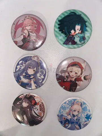 Genshin and anime pins