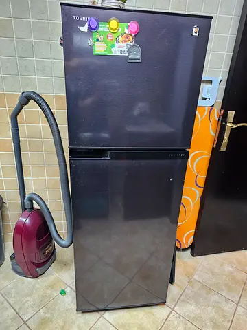 Toshiba Black Top-Freezer Refrigerator - Good Working Condition