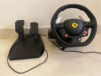 Thrustmaster T80 Ferrari 488 GTB Edition Racing Wheel and Pedals very good condition works perfectly