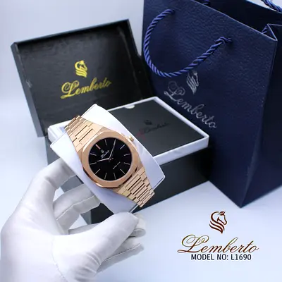 Lemberto Rose Gold Mens Watch Model L1690