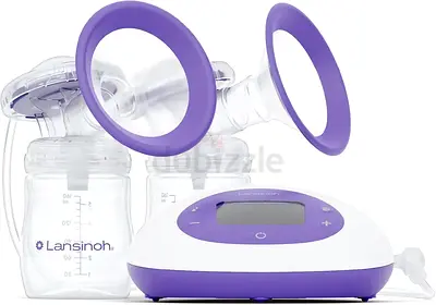 Lansinoh SignaturePro Double Electric Breast Pump for Breastfeeding, Portable Breast Pump, 3 Power O