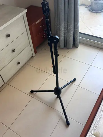 Adjustable Boom Microphone Stand with Tripod Base