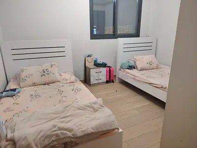 Pair of White Single Beds with Nightstand - Good Condition