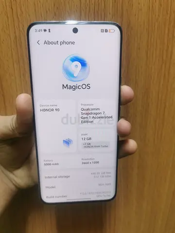 Honor 90 512GB Storage and 12GB RAM