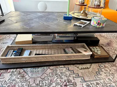 Large table with metal Frame (Flamant Belgian brand) - Average Condition