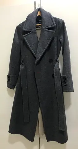 Mango long wool coat size S never worn for 550 AED