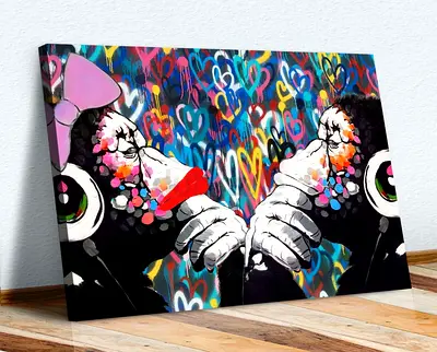 DJ Monkey Canvas Prints