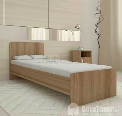 Single wooden bed without mattress only bed