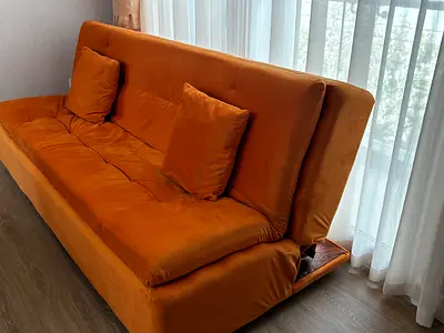 Mustard Yellow 3-seater Sofa / Sofa Bed - excellent Condition