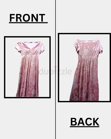 Velvet, pink floral dress Size Approx L/Xxl/3XL (WEIGHT : 70-95 KG)