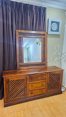 Marina Home Solid Wood Sideboard/Dresser With Mirror