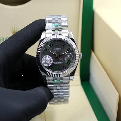 Rolex Datejust Mens Stainless Steel Super Master Copy Watch with Jubilee Bracelet