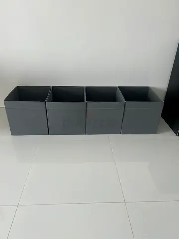 Ikea grey boxes x4