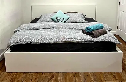 IKEA Malm king size bed frame with mattress- Good Condition