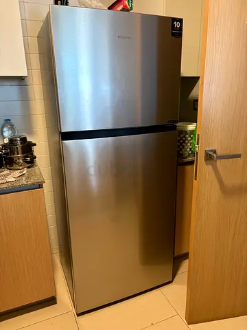 Hisense 2-Door Stainless Steel Refrigerator - Good Condition