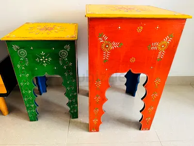 Hand-painted Colorful Wooden Table set - united furniture