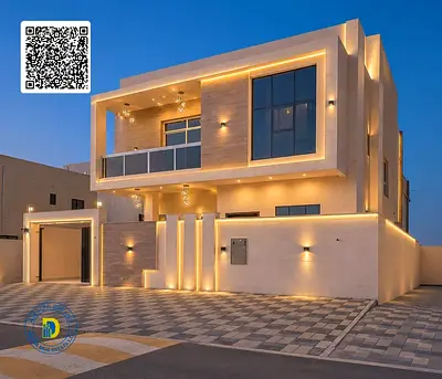Modern villa with super deluxe finishing, 7 rooms, in Al Bahia area, Ajman, at an excellent price.