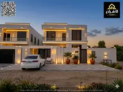 Luxury villa for sale with a large built-up area, opposite the mosque and close to schools and servi