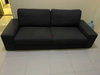 Dark Grey 3-Seater Sofa - Good Condition