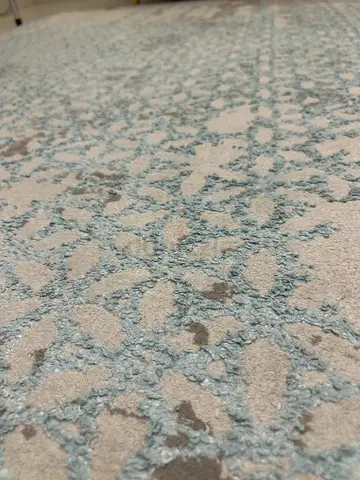 Light Blue  Beige Modern Area Rug - Good Condition