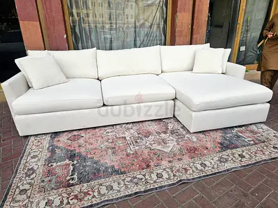 Cratebarrel lounge deep L shape sofa