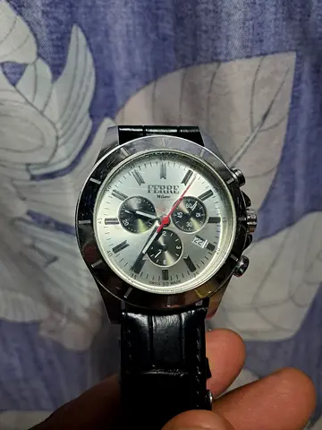 Mens Ferré Milano Chronograph Leather Strap Watch - Used