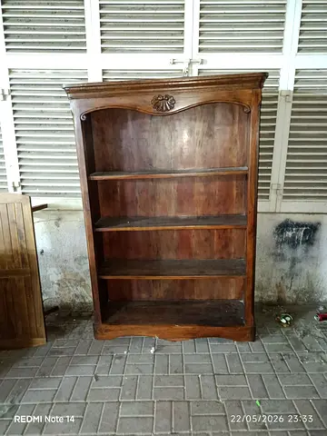 Solid Wood Vintage Bookcase / Display Shelf - 4 Tiers