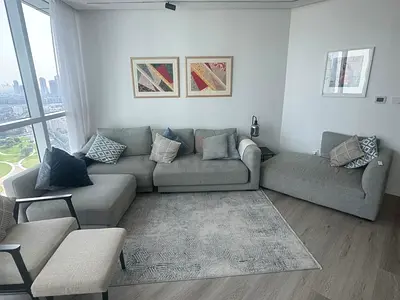 Light grey L-shaped sofa  - good condition