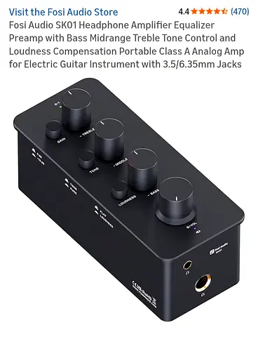 Fosi Audio SK01 Headphone Amplifier Equalizer Preamp