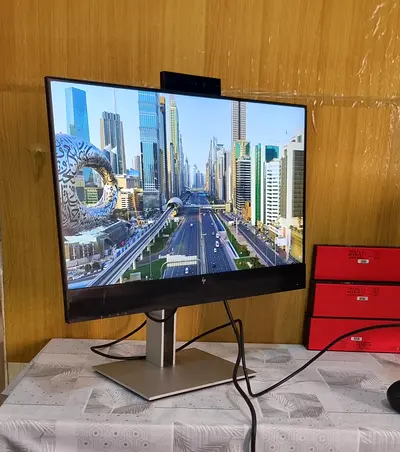 Hp E24m G4 FHD USB C Conferencing monitor, inbuilt speakers and webcam.