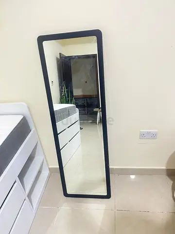 Full-length Wall Mirror with Black Frame - almost new