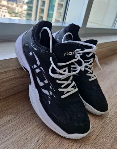 Nox AT10 Lux Black  White Padel Shoes -  Size 45