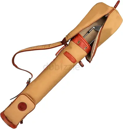 Tourbon Waterproof Canvas Golf Club Bag with Soft Padded Shoulder Strap