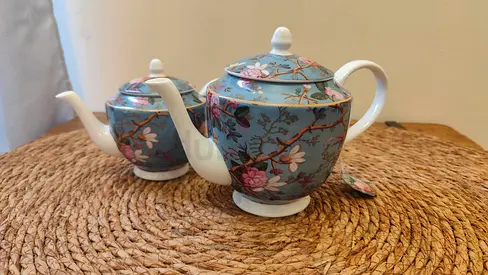 Blue Floral Porcelain Teapot Set (2 pcs) Maxwell Williams