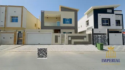 Modern 5-bedroom unfurnished villa with a garden, a maid’s room and a large front veranda, available to rent