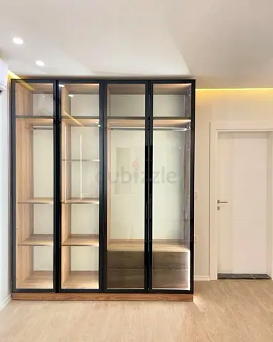 Modern Glass Wardrobe with Internal Lighting