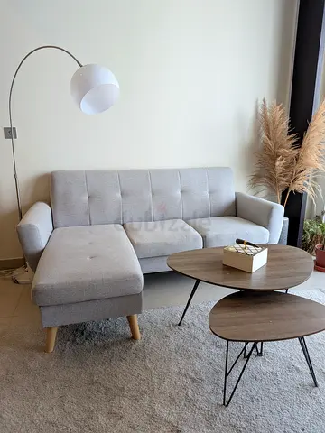Light grey 3-seater L shape corner reversible sofa - good condition.