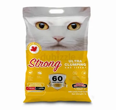 25L Premium Clumping Cat Litter - Lemon Fresh, Extra Strength