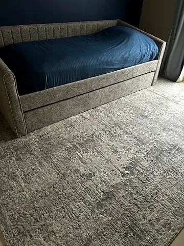 Upholstered Single/Small Double Bed Frame with Side Rails